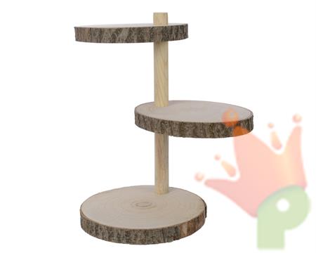 ESPOSITORE LEGNO CORTECCIA 3 RIPIANI