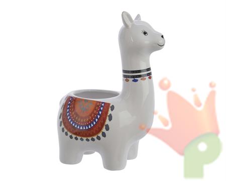 PORTAPIANTA LAMA IN CERAMICA