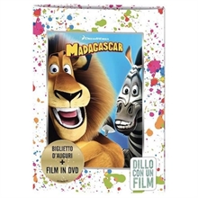 BIGLIETTO AUGURI MADAGASCAR + FILM DVD