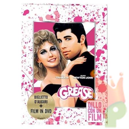 BIGLIETTO AUGURI GREASE + FILM DVD