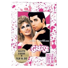 BIGLIETTO AUGURI GREASE + FILM DVD