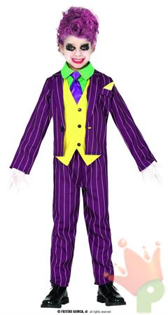 COSTUME CATTIVO PAZZO JOKER BAMBINO 5-6 ANNI