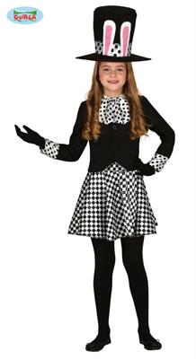 COSTUME CAPPELLAIO MATTO BAMBINA TG. 5-6 ANNI