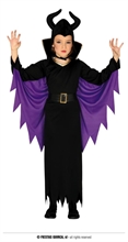 COSTUME STREGA MALEFICA BAMBINA 5-6 ANNI