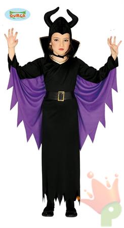 COSTUME STREGA MALEFICA BAMBINA 10-12 ANNI