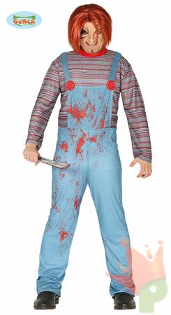 COSTUME CHUCKY BAMBOLA ASSASSINA ADULTO TAGLIA L 52 54