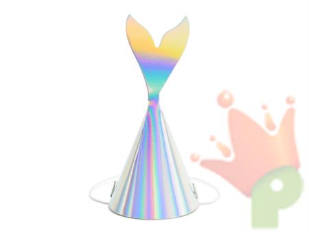 CAPPELLI IN CARTA SIRENA IRIDESCENTE 18CM 6PZ