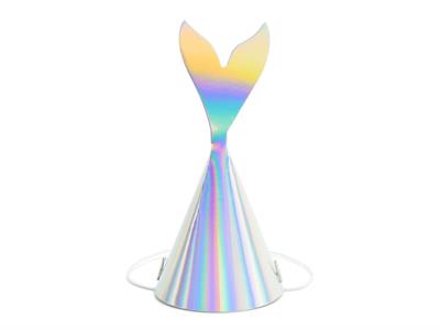 CAPPELLI IN CARTA SIRENA IRIDESCENTE 18CM 6PZ
