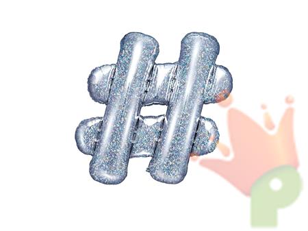 PALLONCINO MYLAR HASHTAG 35CM