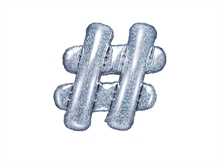 PALLONCINO MYLAR HASHTAG 35CM