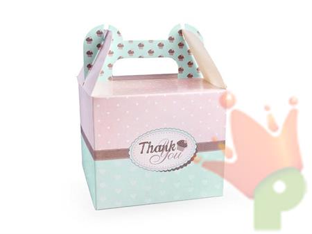SCATOLE PER DOLCI 11,5X11,5X9,5CM THANK YOU GRAZIE 10PZ