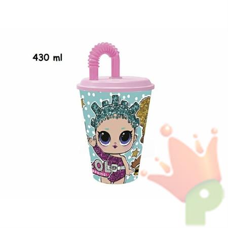 BICCHIERE CON CANNUCCIA 430ML LOL SURPRISE