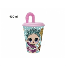 BICCHIERE CON CANNUCCIA 430ML LOL SURPRISE