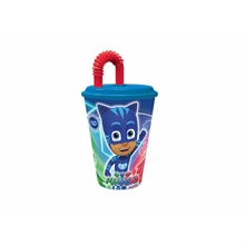 BICCHIERE CON CANNUCCIA 430ML PJ MASK