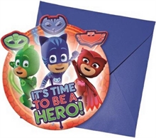 INVITI COMPLEANNO PJ MASKS 6PZ