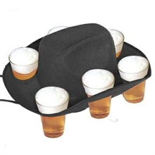 CAPPELLO COWBOY PORTA BIRRA NERO