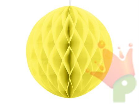 SFERA IN CARTA A NIDO D'APE GIALLO CHIARO 30CM