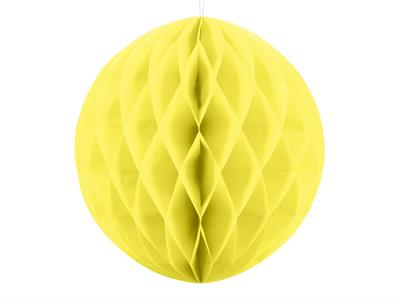 SFERA IN CARTA A NIDO D'APE GIALLO CHIARO 30CM