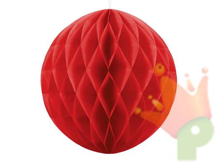 SFERA IN CARTA A NIDO D'APE ROSSO 20CM