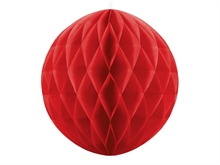 SFERA IN CARTA A NIDO D'APE ROSSO 20CM