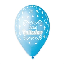 PALLONCINI ALL AROUND 12INCH 30CM BATTESIMO CELESTE 50PZ