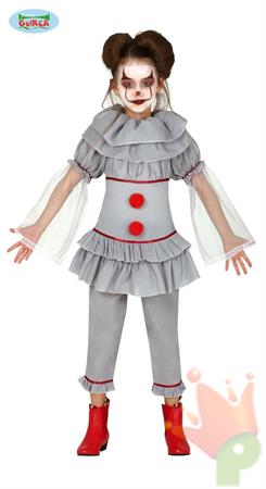 COSTUME CLOWN BAMBINA PENNYWISE TG. 7-9 ANNI