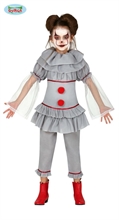 COSTUME CLOWN BAMBINA PENNYWISE TG. 10-12 ANNI