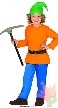 COSTUME GNOMO DELLA FORESTA 7 NANI BAMBINO 7-9 ANNI