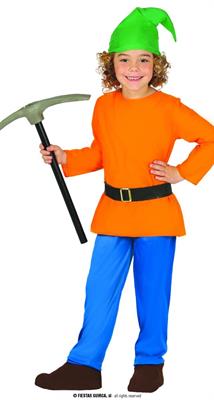 COSTUME GNOMO DELLA FORESTA 7 NANI BAMBINO 7-9 ANNI