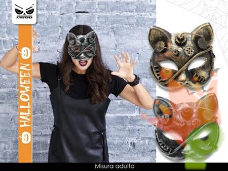 MASCHERA GATTO ROBOT STEAMPUNK