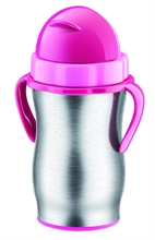BOTTIGLIA TERMICA PER BAMBINI CON CANNUCCIA ACCIAIO ROSA