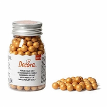 PERLE GRANDI DORATE IN ZUCCHERO 100GR