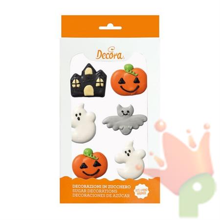 DECORAZIONE IN ZUCCHERO HALLOWEEN FANTASY 6PZ