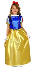 COSTUME PRINCIPESSA DEL BOSCO BIANCANEVE BAMBINA 5-6 ANNI