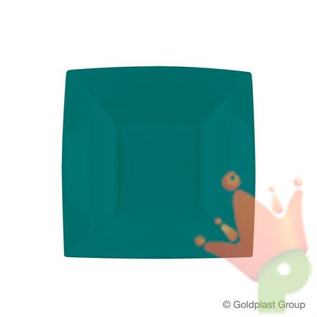 PIATTO FONDO NICE 180X180MM TEAL GREEN 8PZ