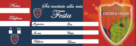 BIGLIETTO INVITO COSENZA CALCIO PRODOTTO UFFICIALE 20PZ