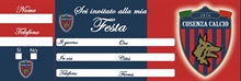 BIGLIETTO INVITO COSENZA CALCIO PRODOTTO UFFICIALE 20PZ