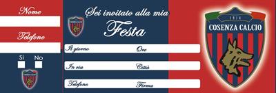 BIGLIETTO INVITO COSENZA CALCIO PRODOTTO UFFICIALE 20PZ