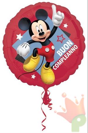 PALLONCINO MYLAR 18INCH TOPOLINO CLUBHOUSE BUON COMPLEANNO