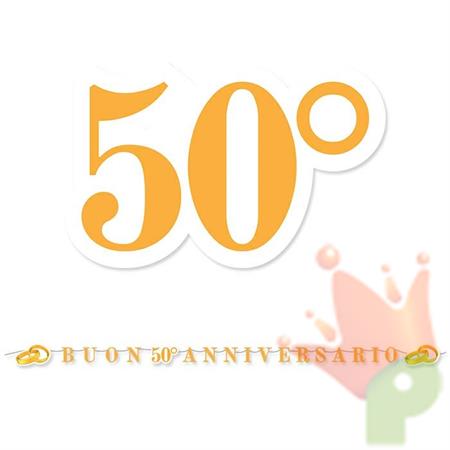 FESTONE KIT SCRITTA MAXI 50° ANNIVERSARIO 6MT