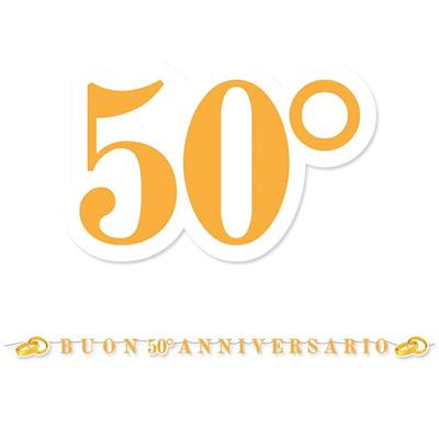 FESTONE KIT SCRITTA MAXI 50° ANNIVERSARIO 6MT