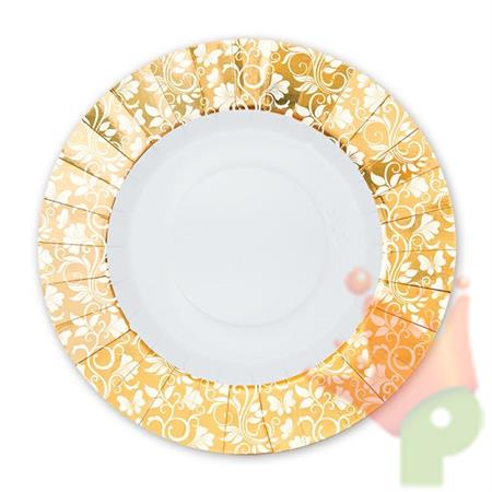 PIATTI 25CM CELEBRITY ORO METAL 8PZ