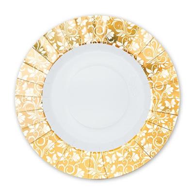 PIATTI 25CM CELEBRITY ORO METAL 8PZ