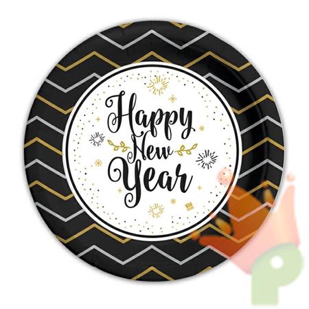 PIATTI 18CM HAPPY NEW YEAR 8PZ