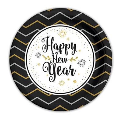 PIATTI 18CM HAPPY NEW YEAR 8PZ