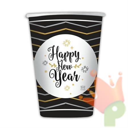 BICCHIERI 200CC HAPPY NEW YEAR 8PZ