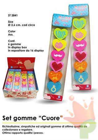 SET 6 GOMME CUORE
