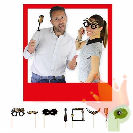 PHOTO BOOTH 20CM PARTY CHIC 8PZ