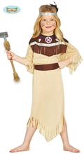 COSTUME INDIANA CHEROKEE BAMBINA 3-4 ANNI