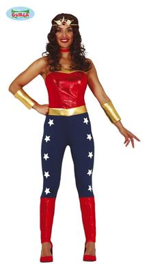 COSTUME SUPEREROINA WONDER WOMAN ADULTA TAGLIA M 38 40